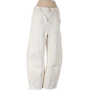 We the Free High Rise Barrel Leg Jean, Ivory, Size 27